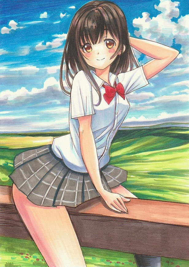 ogiwara sayu (hige wo soru. soshite joshikousei wo hirou.) drawn by tomoeri