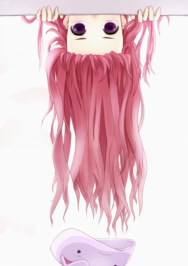 megurine luka (vocaloid and 1 more) drawn by zha_huache
