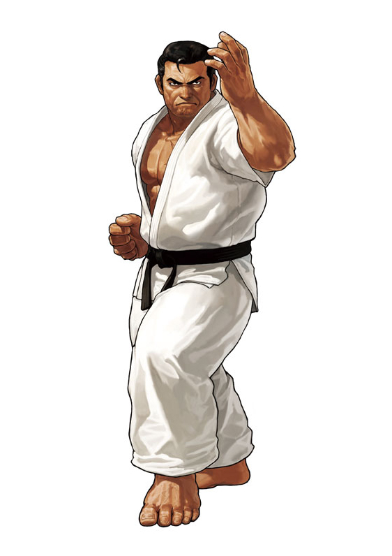 takuma sakazaki (the king of fighters and 2 more) drawn by ogura_eisuke