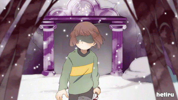 chara and sans (undertale) drawn by hetiru