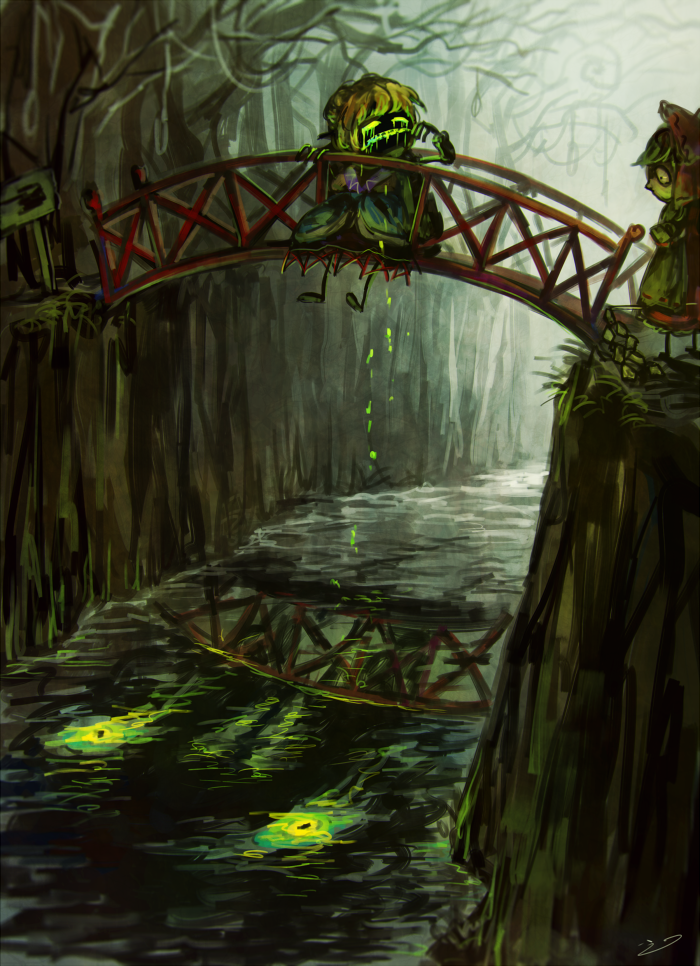 hakurei reimu and mizuhashi parsee (touhou) drawn by koto_inari