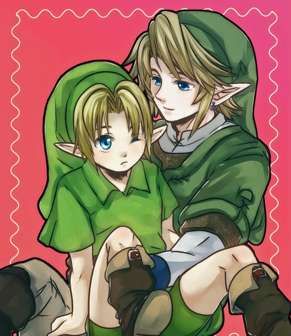 link and young link (the legend of zelda and 1 more) drawn by suzuno_(kazahanasu)