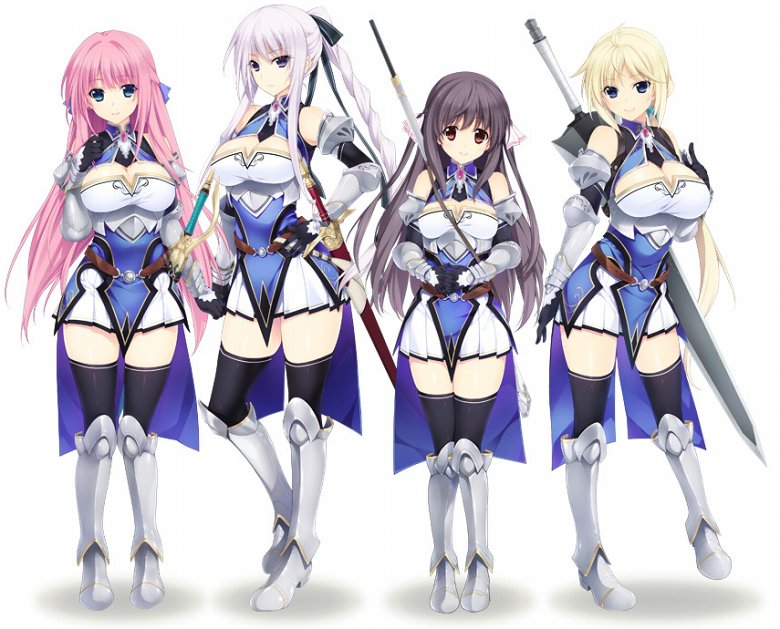 frey knowles, canon rukusana, sefi raiado, and lil coulier (seikishi melty lovers) drawn by iizuki_tasuku