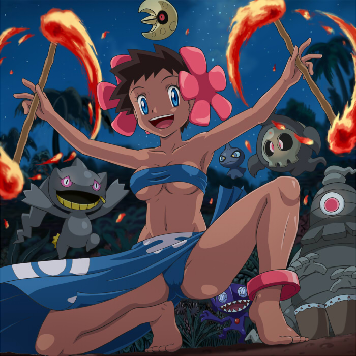 banette, sableye, duskull, phoebe, shuppet, and 2 more (pokemon and 1 more) drawn by pokemoa