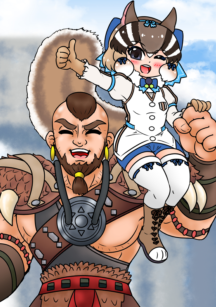 siberian chipmunk and lohar (kemono friends and 2 more) drawn by edamamezooooo