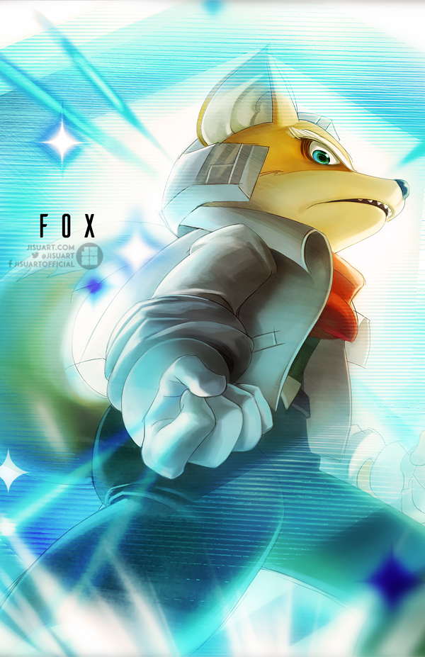 fox mccloud (super smash bros. and 1 more) drawn by jisuart