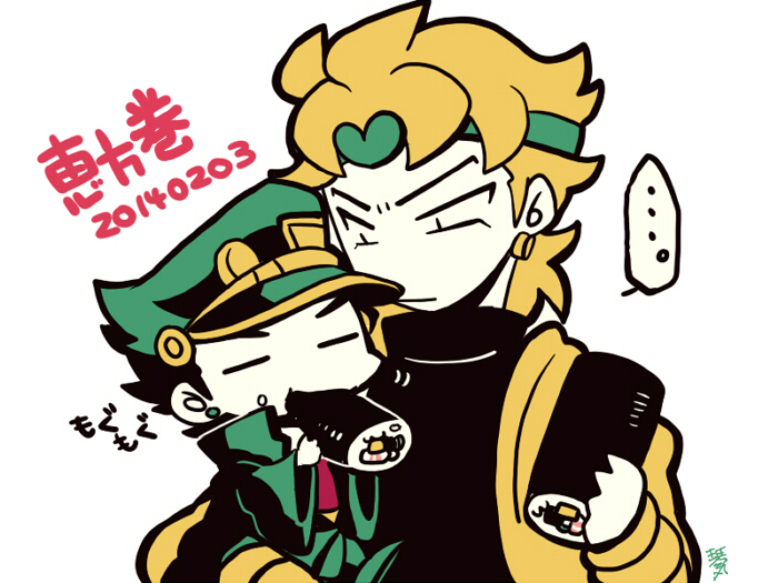 kujo jotaro and dio brando (jojo no kimyou na bouken and 1 more) drawn by kotorai