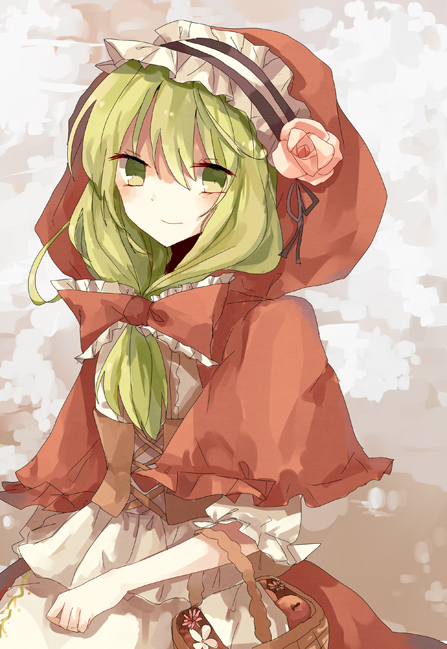 kagiyama hina and little red riding hood (touhou and 1 more) drawn by apple_da-ze