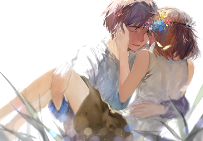 san and ashitaka (mononoke hime) drawn by tang_elen