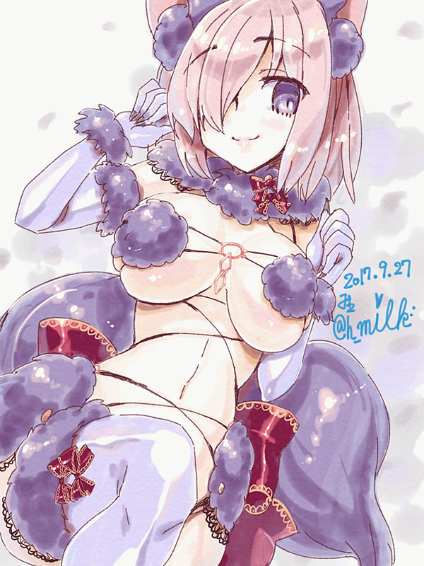 mash kyrielight (fate and 1 more) drawn by miuku_(marine_sapphire)