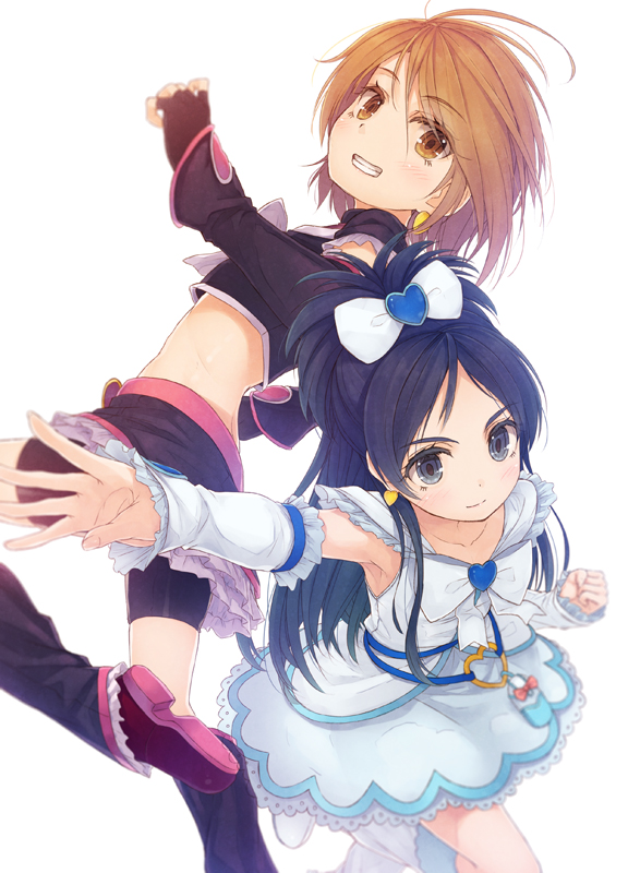 misumi nagisa, yukishiro honoka, cure black, and cure white (precure and 2 more) drawn by siva_(executor)