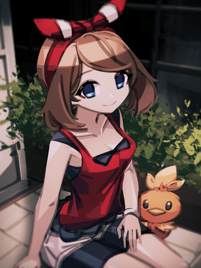 may and torchic (pokemon and 1 more) drawn by makaroll