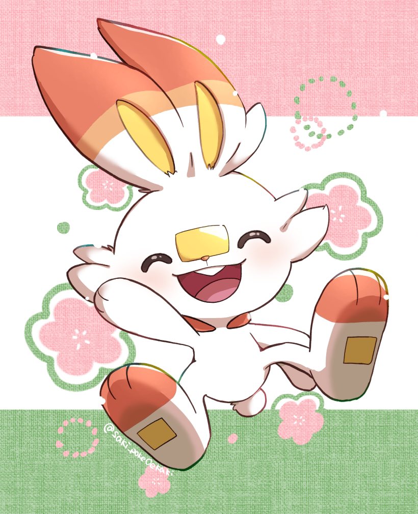 scorbunny (pokemon) drawn by saki_pokeoekaki