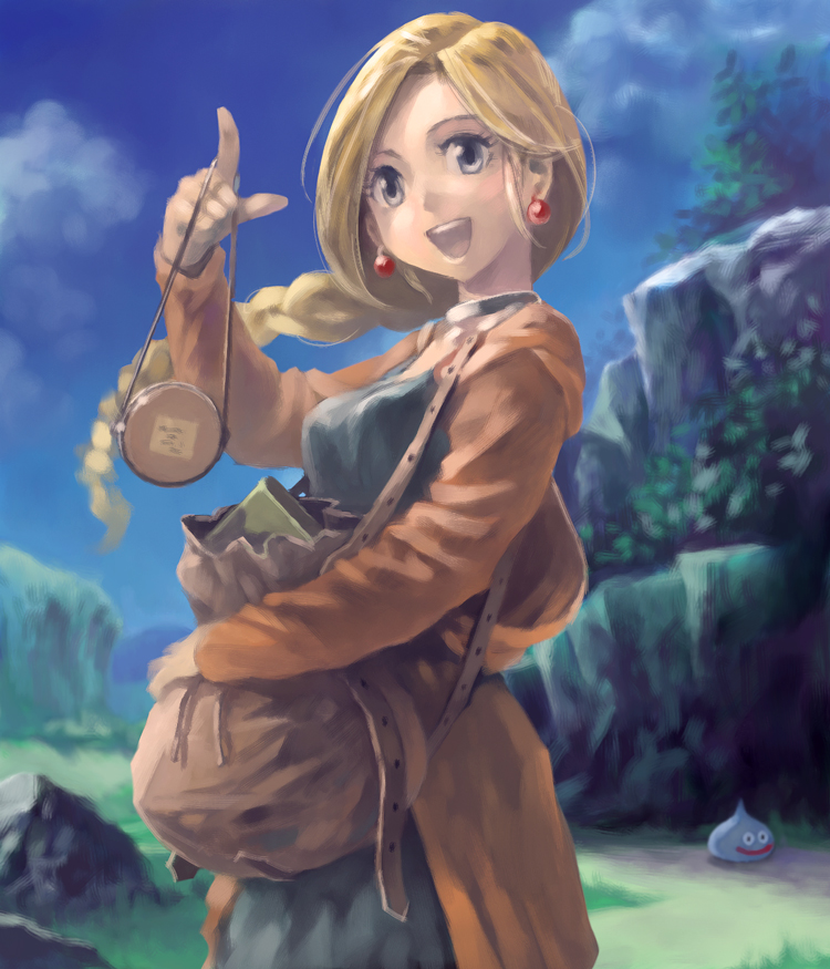 slime and bianca (dragon quest and 1 more) drawn by pomodorosa
