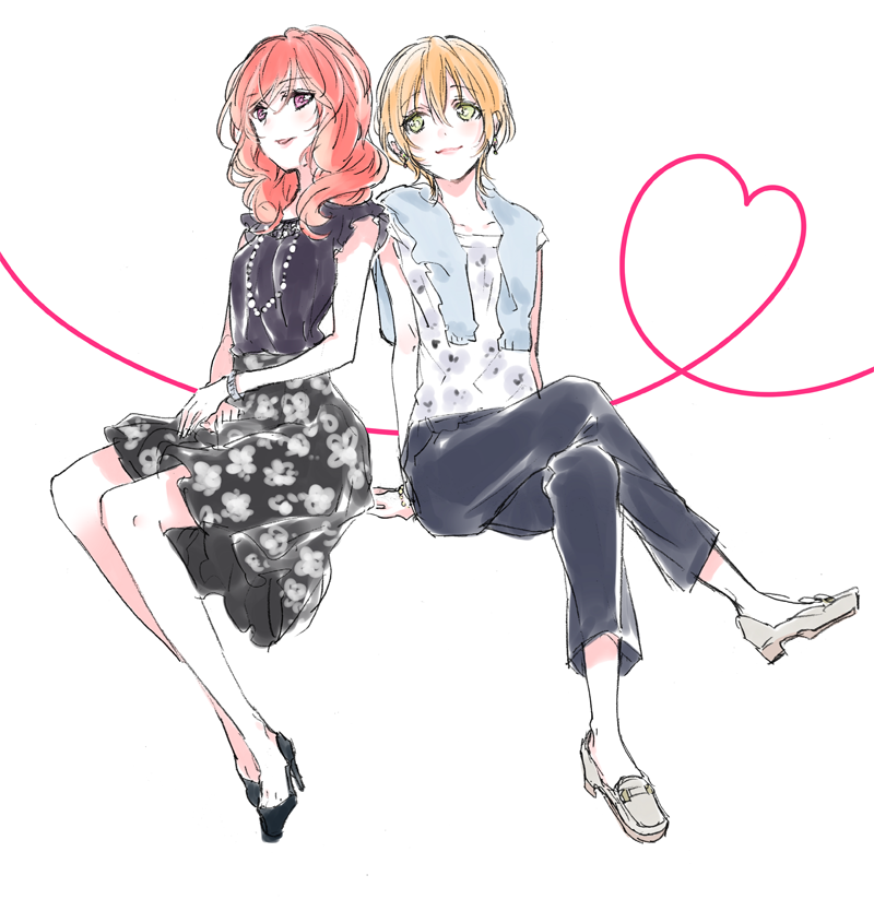nishikino maki and hoshizora rin (love live! and 1 more) drawn by nakayama_miyuki