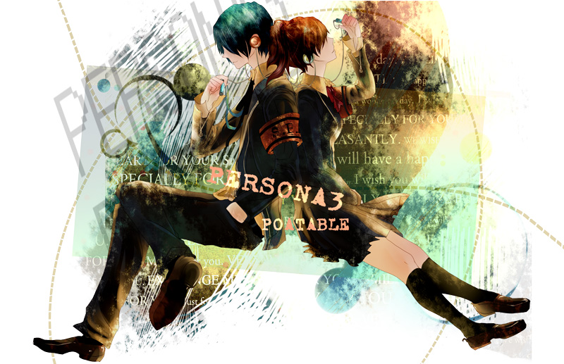 yuuki makoto and shiomi kotone (persona and 2 more) drawn by en_(enxxx)