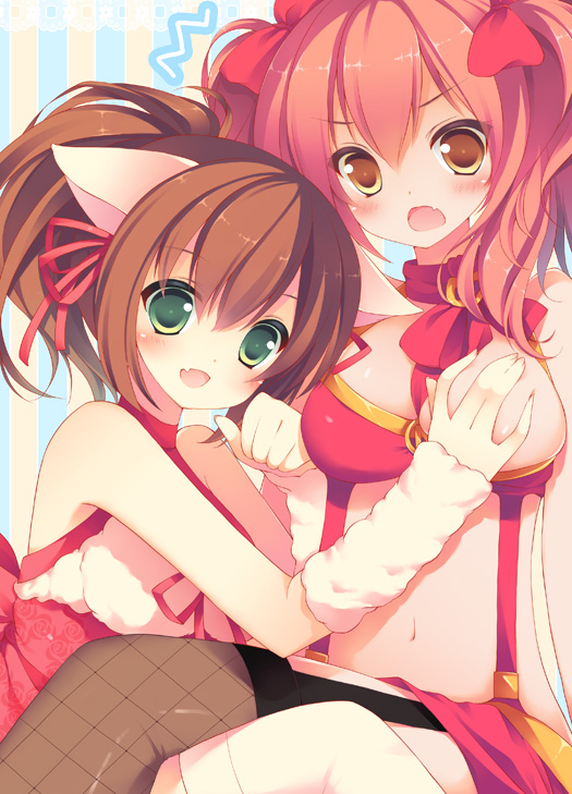 jougasaki mika and maekawa miku (idolmaster and 1 more) drawn by izumi_yuhina