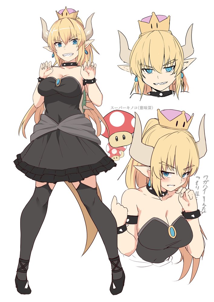 bowsette (mario and 1 more) drawn by shiseki_hirame