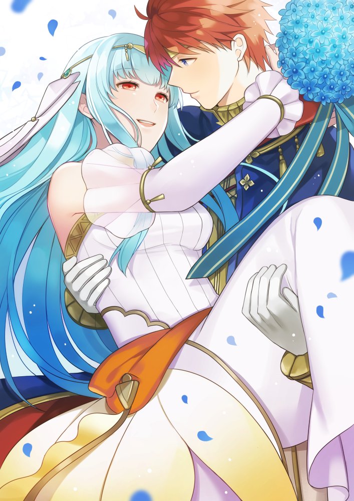 eliwood and ninian (fire emblem and 2 more) drawn by aym_(ash3ash3ash)