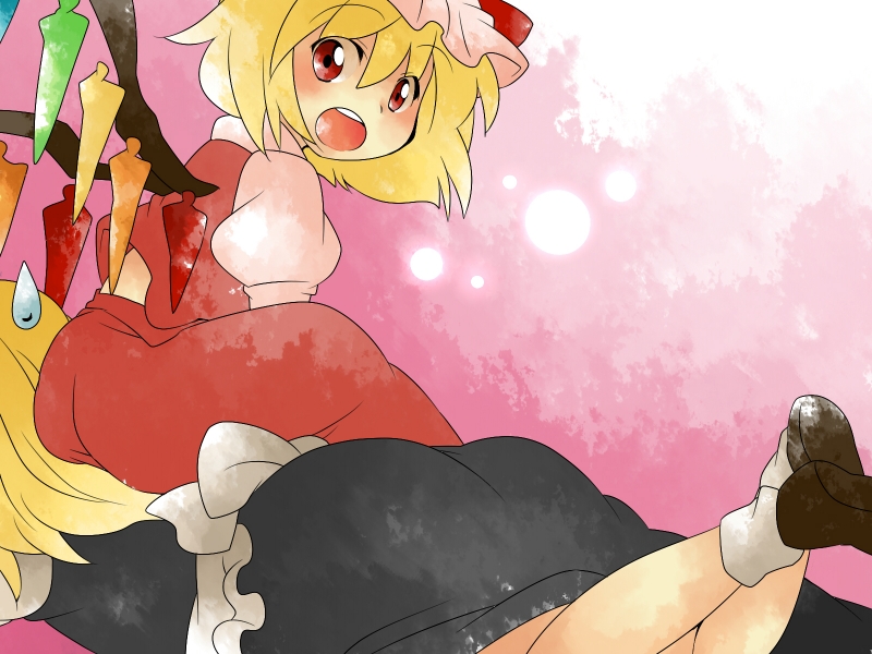 kirisame marisa and flandre scarlet (touhou) drawn by hammer_(sunset_beach)