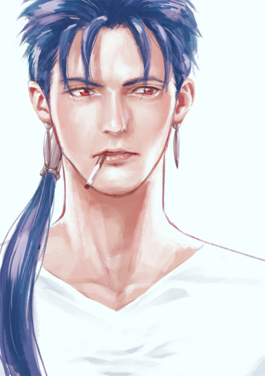 cu chulainn (fate and 1 more) drawn by bob_(gallaghers)