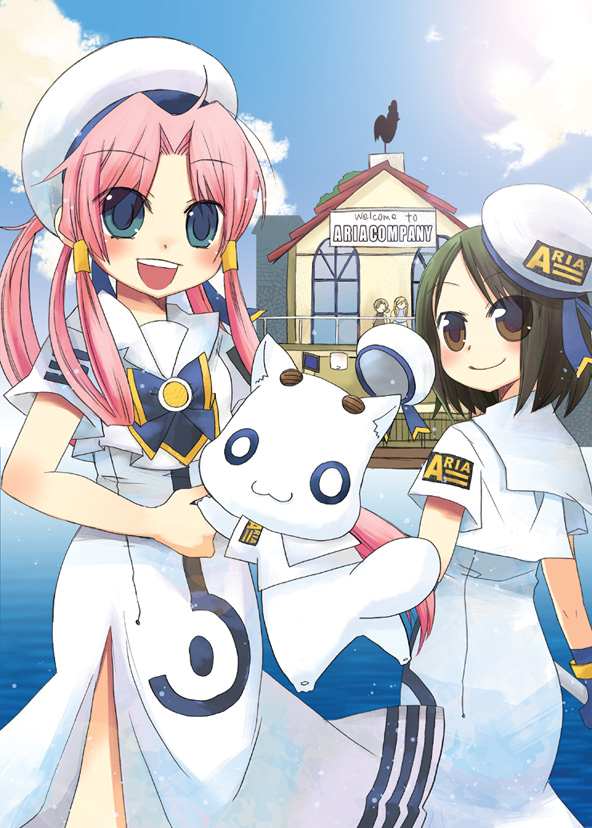 mizunashi akari, aria pokoteng, alicia florence, and aino ai (aria) drawn by hayashi_tsugumi