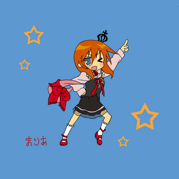 ushiromiya maria (lucky star and 1 more) drawn by kurohagi_ryou