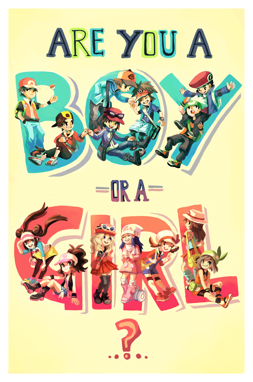 dawn, may, rosa, hilda, red, and 9 more (pokemon and 9 more) drawn by onemegawatt