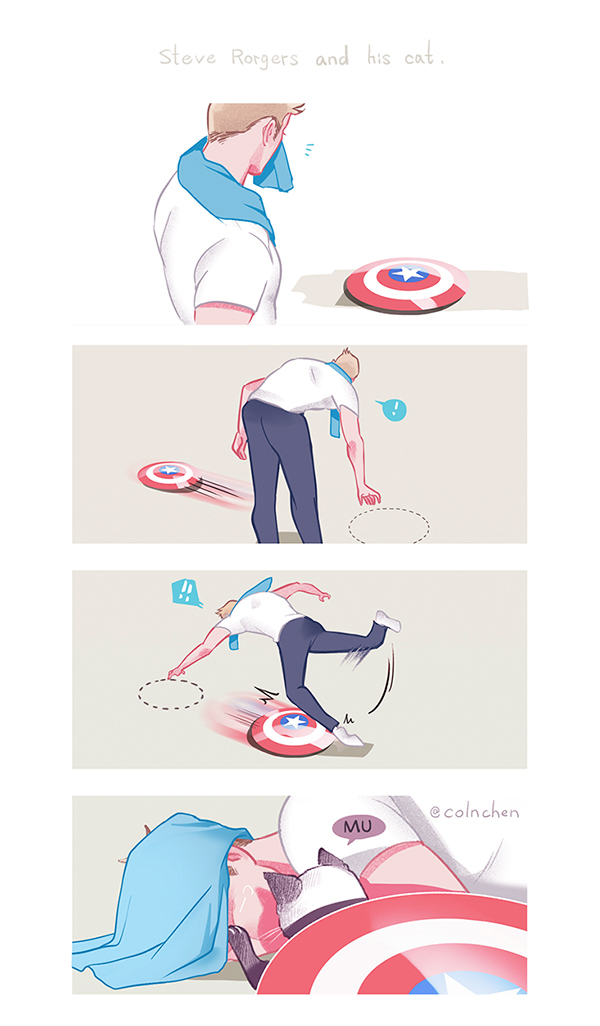 steve rogers and bucky barnes (marvel and 3 more) drawn by kelongzi