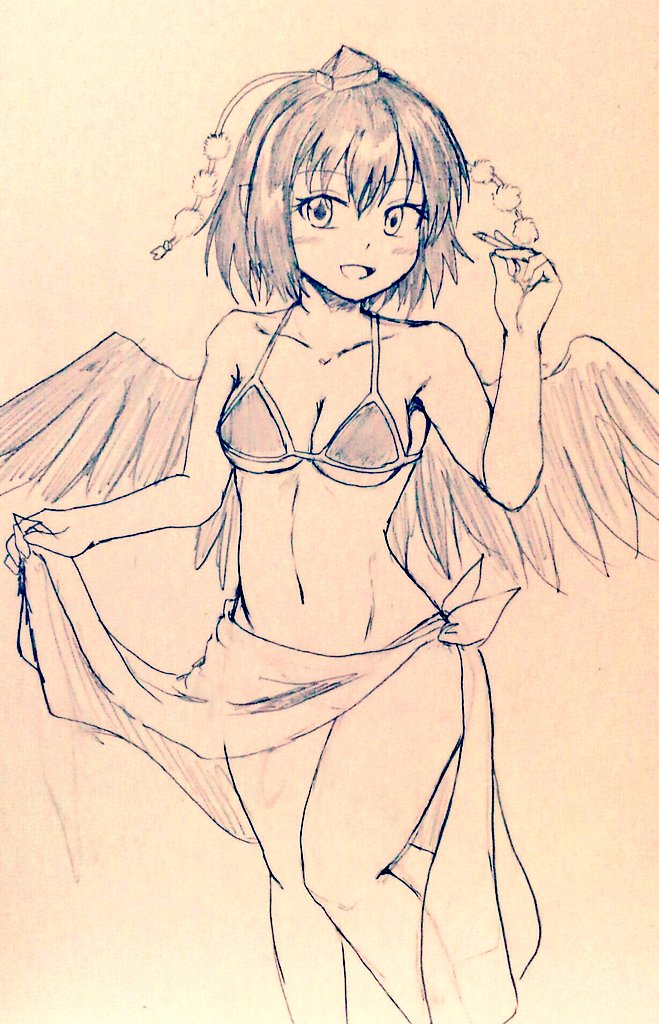 shameimaru aya (touhou) drawn by d-m_(dii_emu)