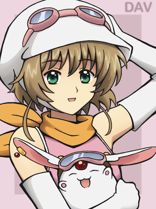 mokona and sakura hime (tsubasa chronicle) drawn by dav-19