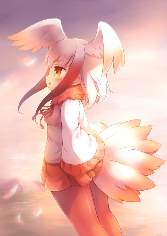 japanese crested ibis (kemono friends) drawn by matsuu_(akiomoi)