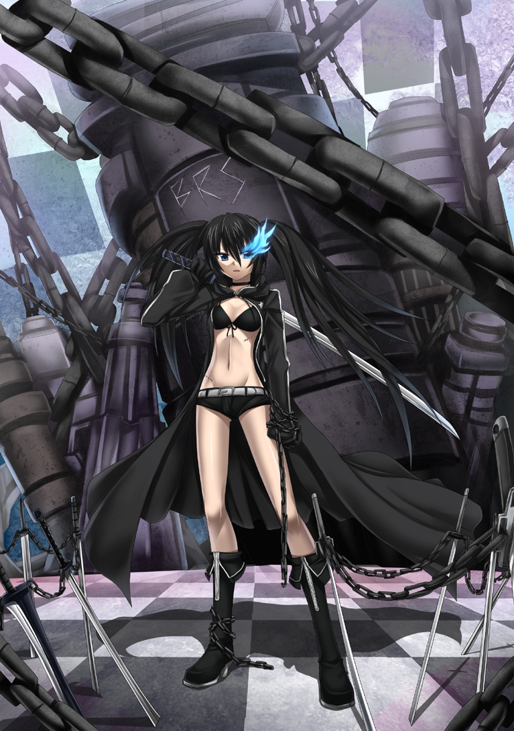 black rock shooter (black rock shooter) drawn by darkmaya