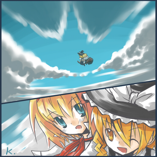kirisame marisa and alice margatroid (touhou) drawn by kusano_(pixiv)