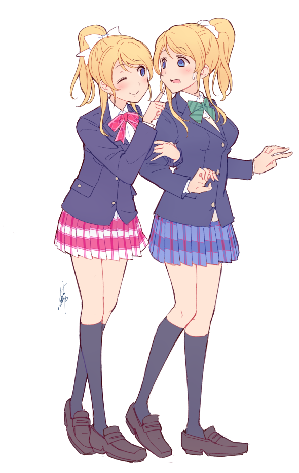 ayase eli (love live! and 1 more) drawn by hatagaya