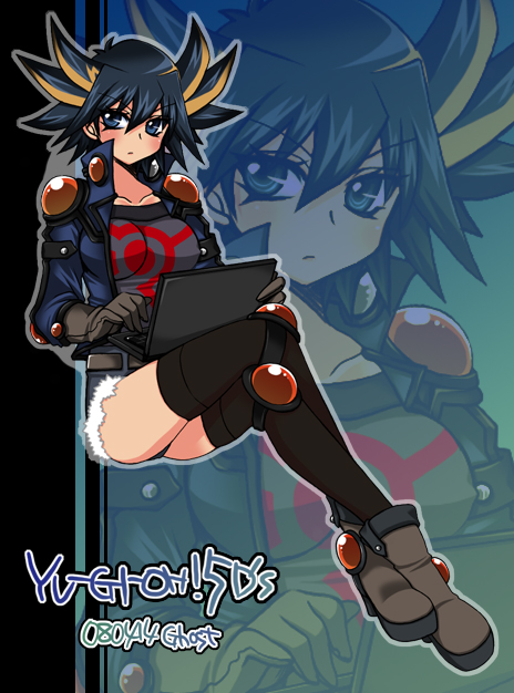 fudo yusei (yu-gi-oh! and 1 more) drawn by mariru