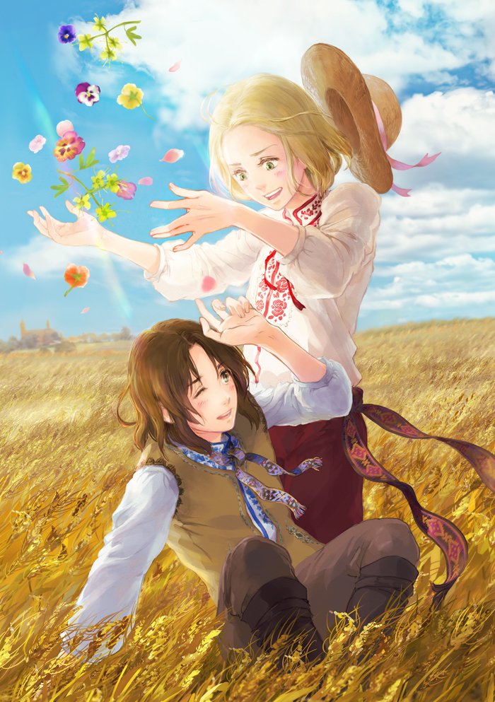 lithuania and poland (axis powers hetalia) drawn by toyo-oyot