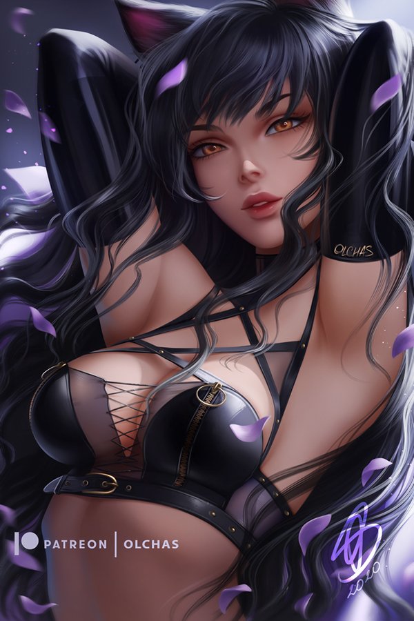 blake belladonna (rwby) drawn by olchas