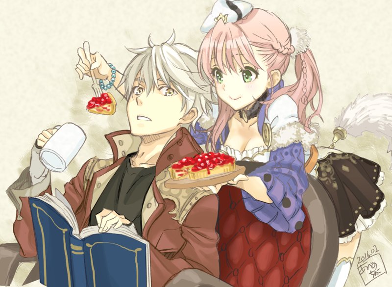 escha malier and logix ficsario (atelier and 1 more) drawn by abeno_chako