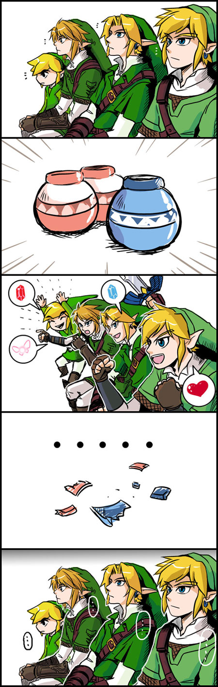 link and toon link (the legend of zelda and 4 more) drawn by niyasu