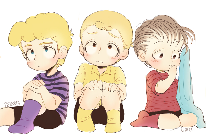 charlie brown, linus van pelt, and schroeder (peanuts) drawn by uriko_(botannabe)