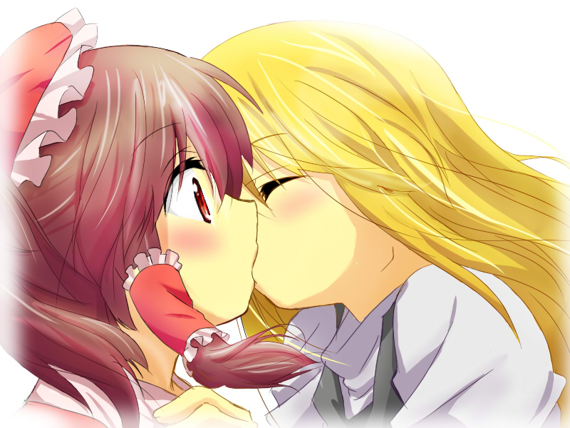 hakurei reimu and kirisame marisa (touhou) drawn by ema20