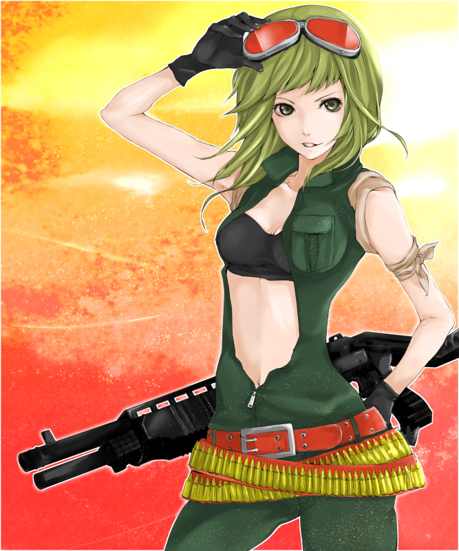 gumi (vocaloid and 1 more) drawn by roku_(hikokeng)