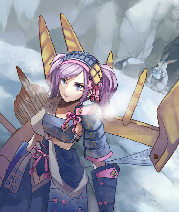monster hunter and lagombi (monster hunter and 1 more) drawn by momori