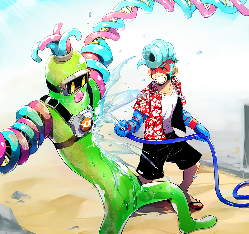 spring man and dna man (arms) drawn by suno_(imydream)