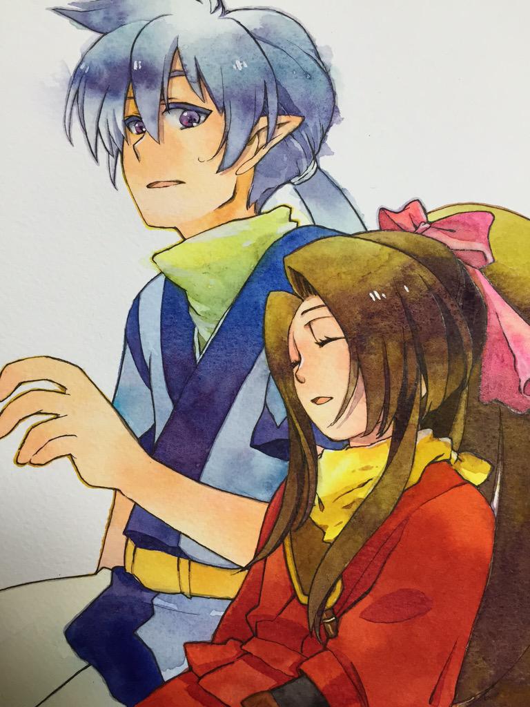 fujibayashi suzu and falken barklight (tales of and 1 more) drawn by chiu_(cucumber00)