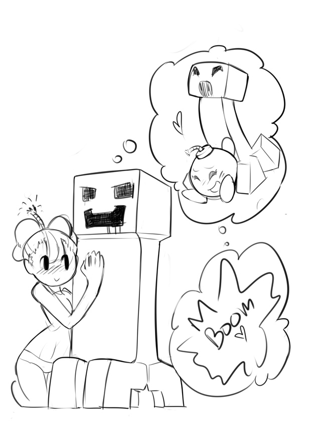 creeper and bob-omb (mario and 1 more) drawn by sho-n-d