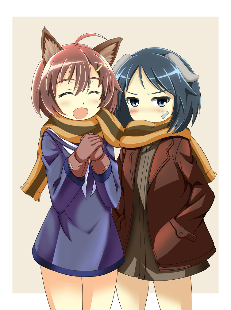 kanno naoe and karibuchi hikari (world witches series and 1 more) drawn by re:d_(red_liquid)
