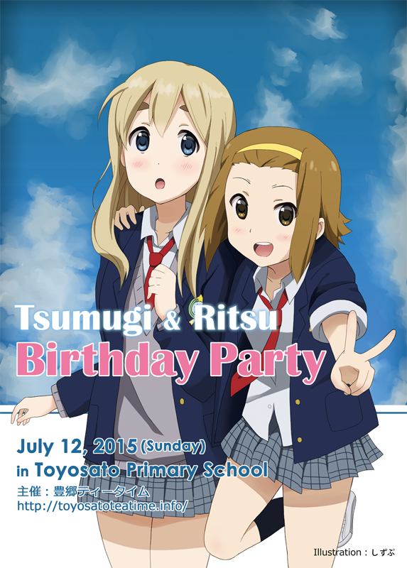 tainaka ritsu and kotobuki tsumugi (k-on!) drawn by shizupu