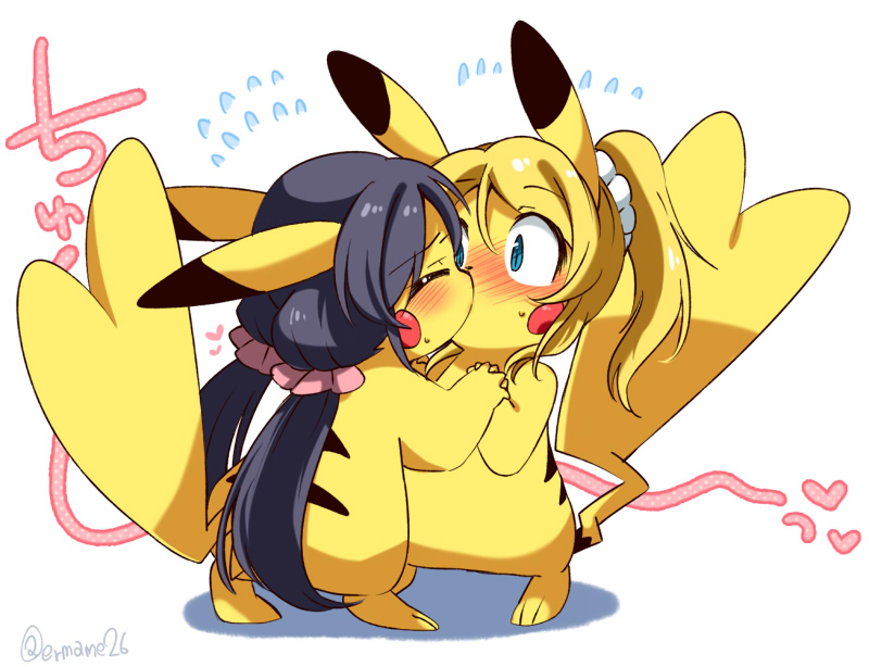 pikachu, tojo nozomi, and ayase eli (pokemon and 2 more) drawn by eromame